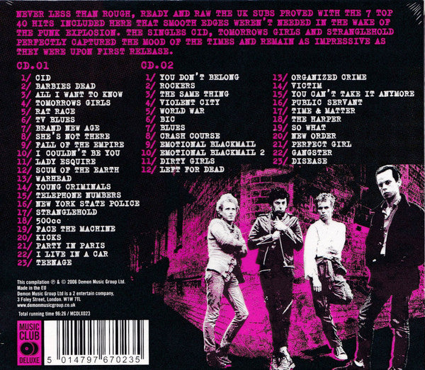 UK Subs - Original Punk Original Hits (2006 DCD) Sealed