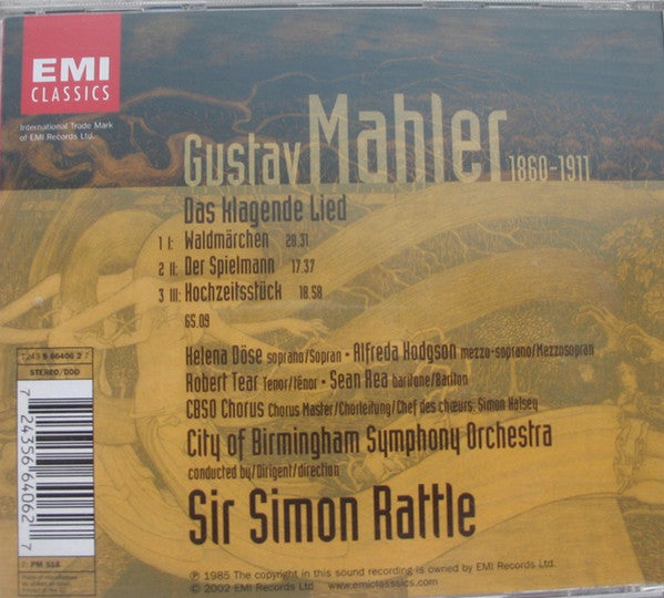 Simon Rattle - Gustav Mahler : Das Klagende Lied (2002 CD) Mint