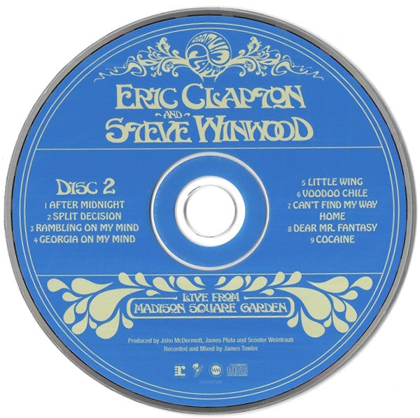 Eric Clapton & Steve Winwood - Live from Madison Square Garden (2009 DCD) Mint