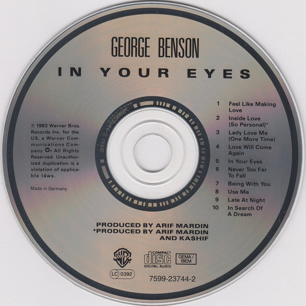 George Benson - In Your Eyes (1989 CD) NM
