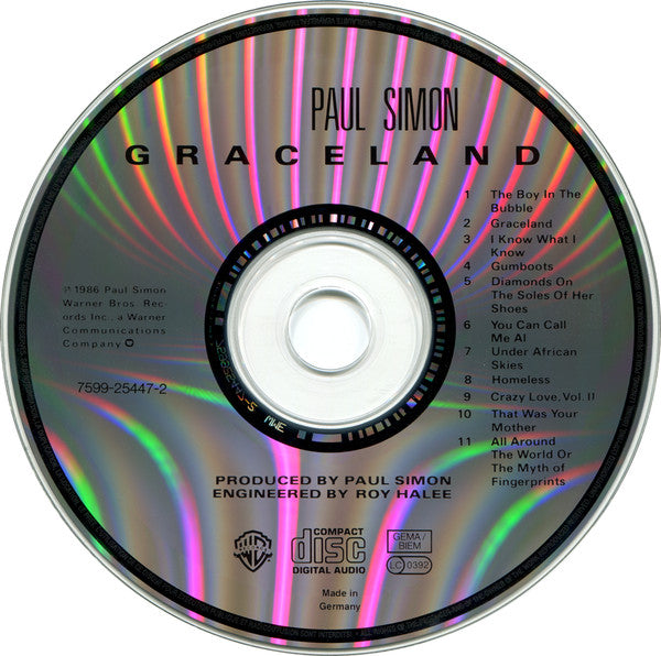 Paul Simon - Graceland (1986 CD) Mint