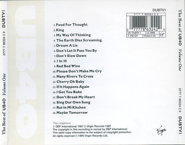 UB40 - The Best of (Compilation CD) VG+