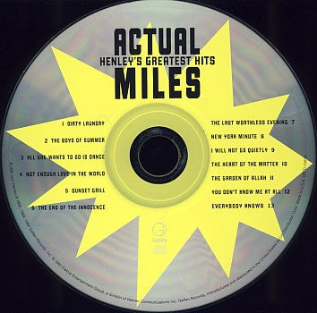 Don Henley - Actual Miles ~ Henleys Greatest Hits (US CD) NM