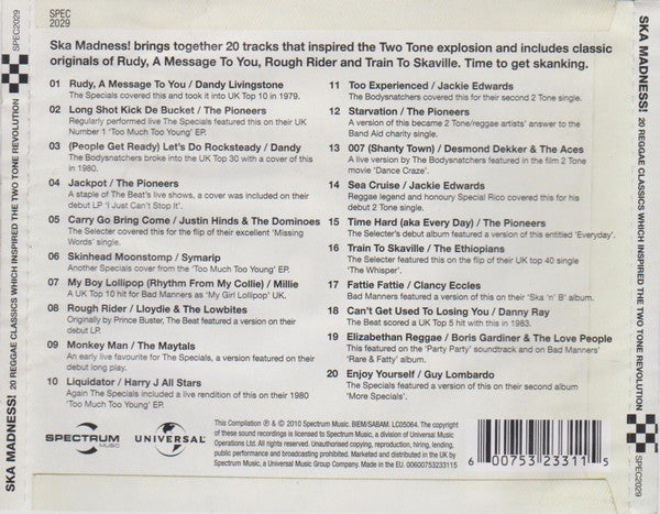 Various - Ska Madness ~ Two Tone Revolution (2010 CD) NM