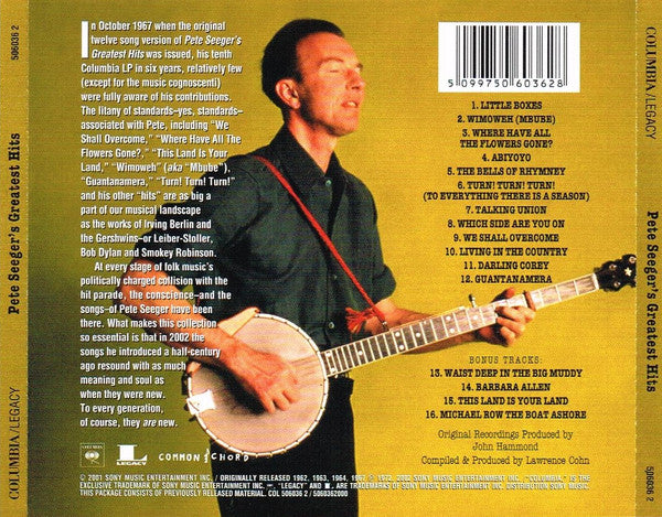Pete Seeger - Greatest Hits (1992 CD) VG+