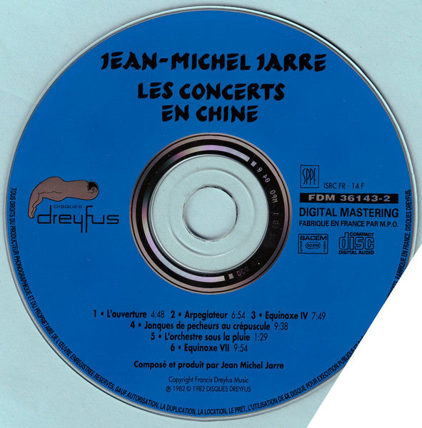 Jean Michel Jarre - Les Concerts En Chine (1992 France CD) Mint