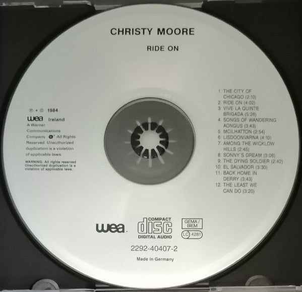 Christy Moore - Ride On / Voyage (German 2 x CD Set) NM