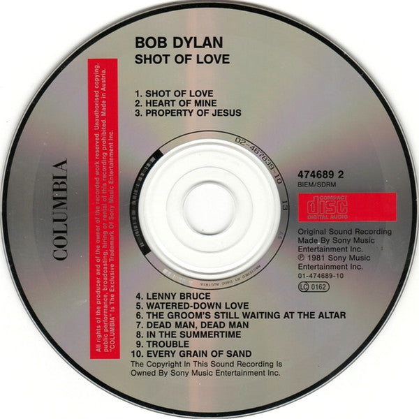 Bob Dylan - Shot of Love (1991 CD) NM