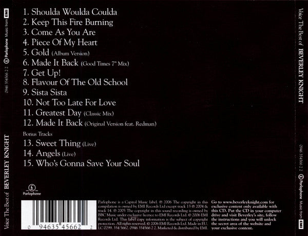 Beverley Knight - Voice ~ The Best of (2006 CD) VG+