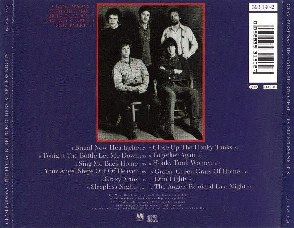 Gram Parsons / Flying Burrito Bros - Sleepless Nights (1994 CD) Mint