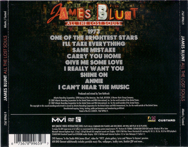 James Blunt - All the Lost Souls (UK Limited Edition CD & DVD) Mint