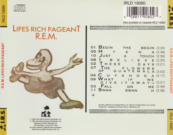 R.E.M - Lifes Rich Pageant (1986 UK CD) VG+