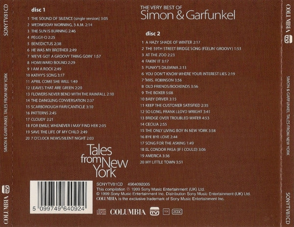 Simon & Garfunkel - The Very Best of [Tales from New York] (2000 DCD) Mint