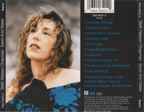 Beth Nielsen Chapman - Sand and Water (1997 CD) NM