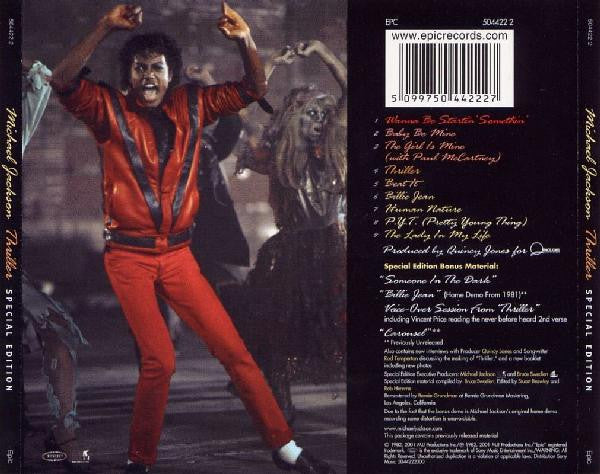 Michael Jackson - Thriller (2001 Special Edition Gold CD) VG+