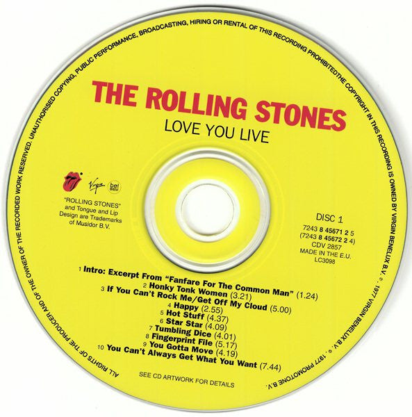 Rolling Stones - Love You Live (1998 DCD) NM