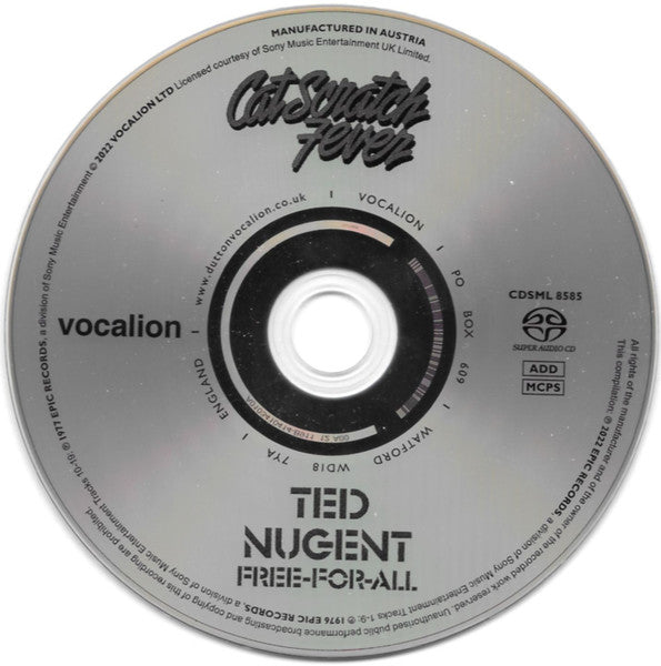 Ted Nugent - Free-For-All / Cat Scratch Fever (SACD 2022) Sealed