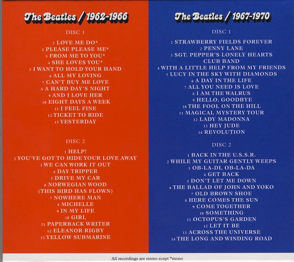 Beatles - 1962-1966 [Red] / 1967-1970 [Blue] (2010 Remastered 4CD Set) NM