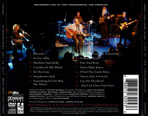 Carole King & James Taylor - Live at the Troubadour (CD+5.1 DVD) NM