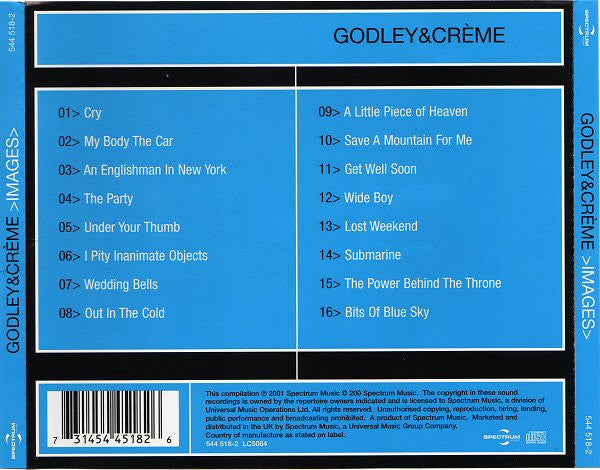 Godley & Creme - Images (2001 CD) Mint