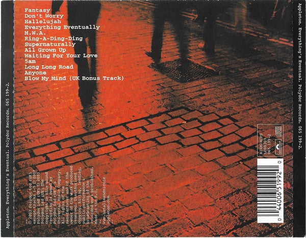 Appleton - Everything's Eventual (2003 UK CD) Mint