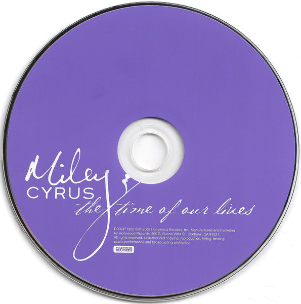 Miley Cyrus - The Time of Our Lives (US Walmart Exclusive CD) Mint