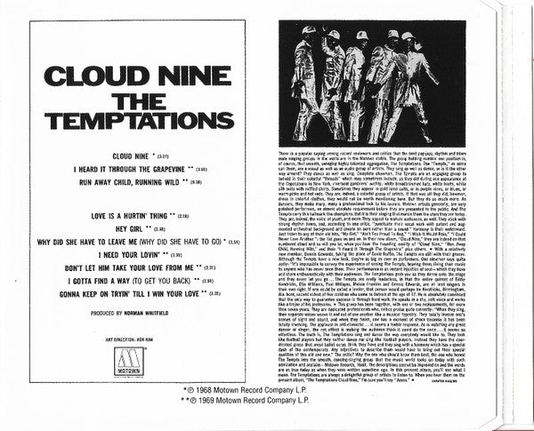 Temptations - Cloud Nine / Puzzle People (2000 2 on 1 CD) VG+