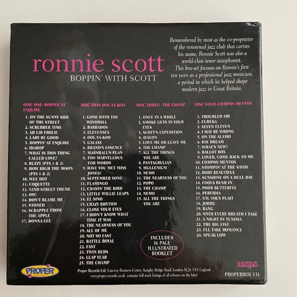 Ronnie Scott - Boppin' with Scott (2007 4 x CD Box Set) NM