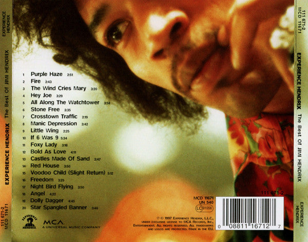 Jimi Hendrix - The Best of Jimi Hendrix (1998 CD) VG+