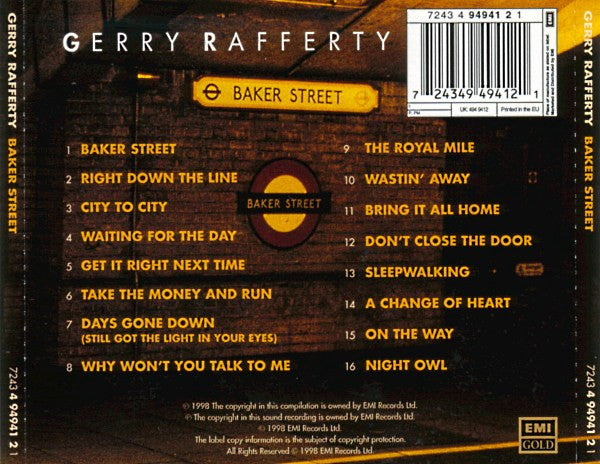 Gerry Rafferty - Baker Street (1998 CD) VG+