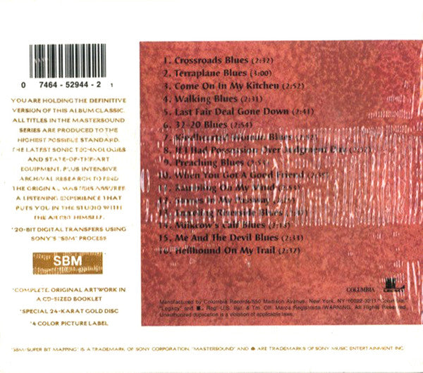 Robert Johnson - king of the Delta Blues Singers (MasterSound Gold SBM CD) NM