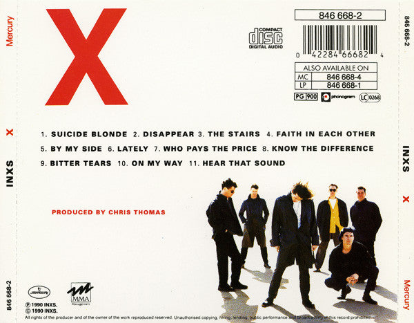 INXS - X (1990 UK CD) VG+