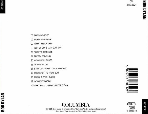 Bob Dylan - Bob Dylan (1991 CD) NM