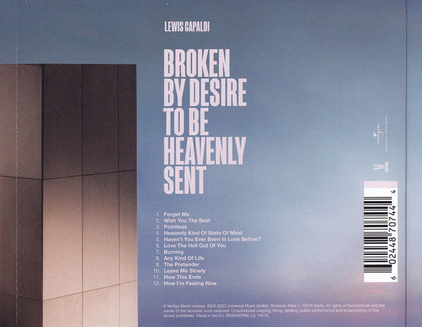 Lewis Capaldi - Broken by Desire to be Heavenly Sent (2023 CD) VG+