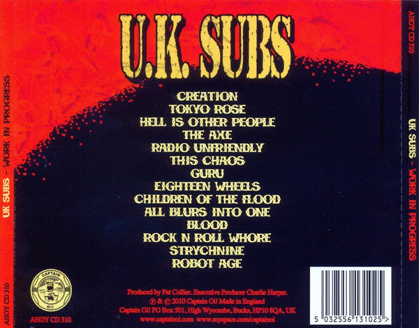 U.K Subs - Work in Progress (2011 CD) Sealed