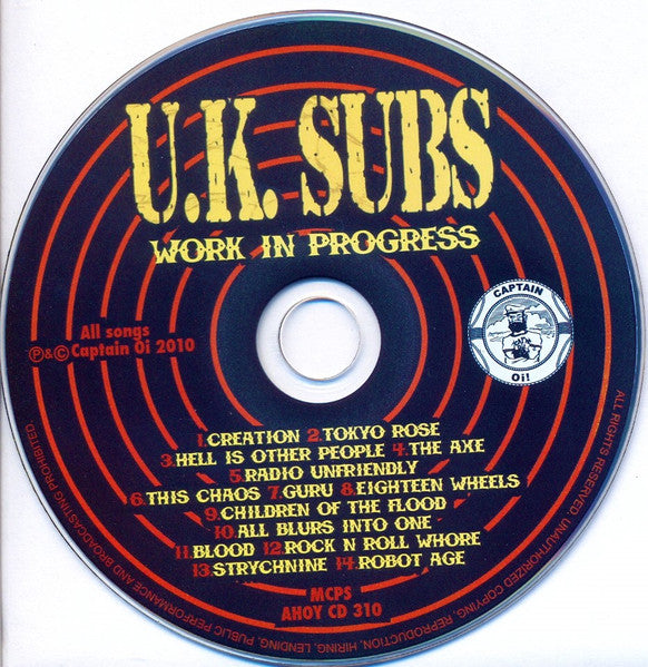 U.K Subs - Work in Progress (2011 CD) Sealed