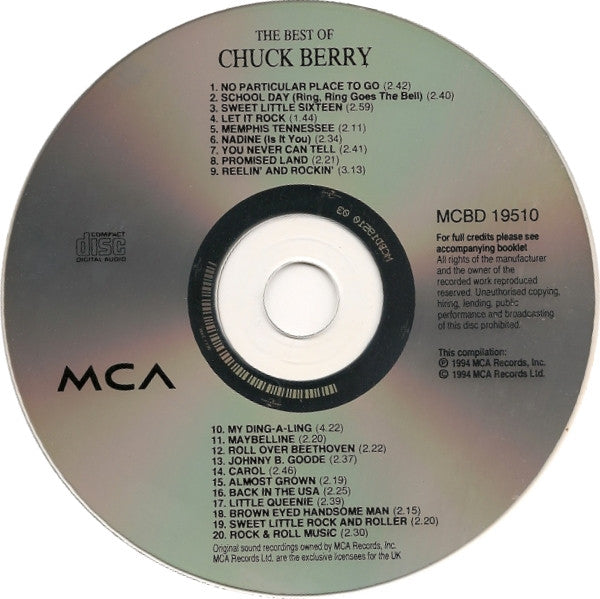 Chuck Berry - The Best of (1994 CD) VG+