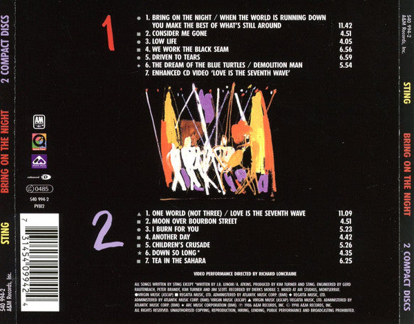 Sting - Bring on the Night (2006 DCD) VG+ – Music CD (Studio Records)