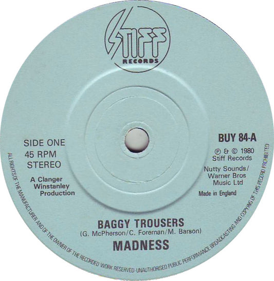 Madness - Baggy Trousers (Vinyl Single) VG+