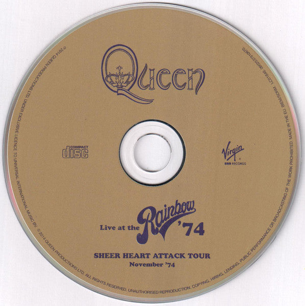 Queen - Live at the Rainbow '74 (2014 Live CD) NM