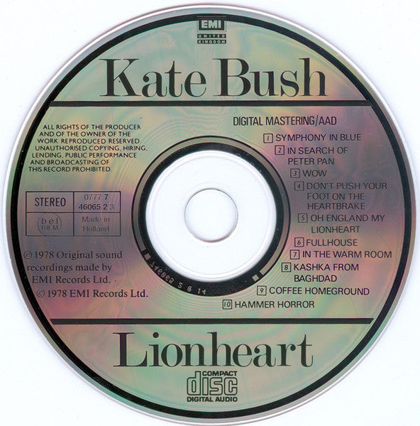 Kate Bush - Lionheart (CD Album) NM