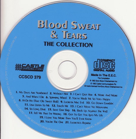 Blood Sweat & Tears - The Collection (1993 UK CD) VG+