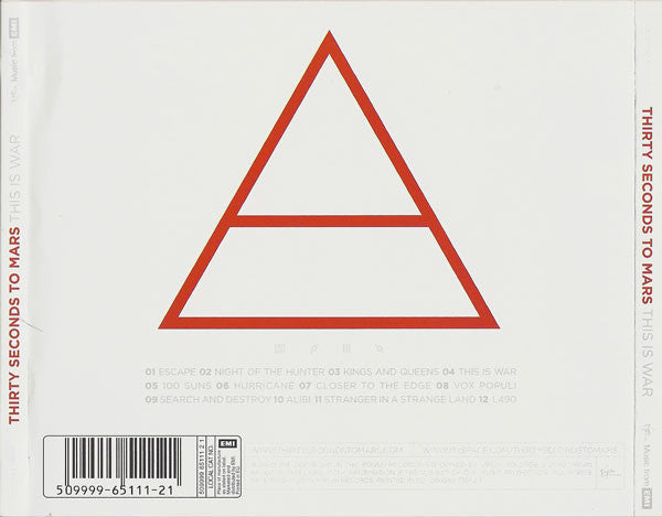 Thirty Seconds to Mars - This is War (2009 CD 'Red') Mint