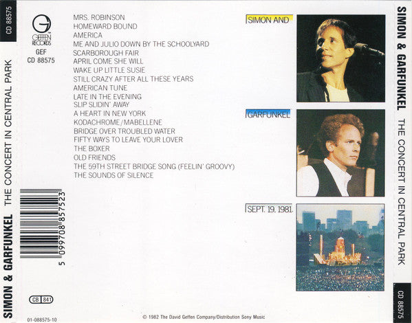 Simon & Garfunkel - The Concert in Central Park (1988 CD) NM