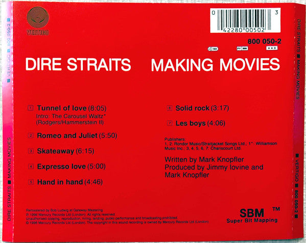 Dire Straits - Making Movies (1996 SBM Remasters CD) Mint