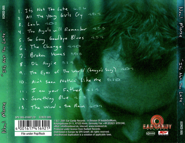 Neil Morse - It's Not Too Late (2001 Prog Rock CD) VG+