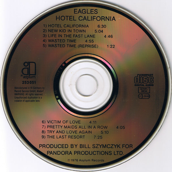 Eagles - Hotel California (1984 Gold CD) VG+