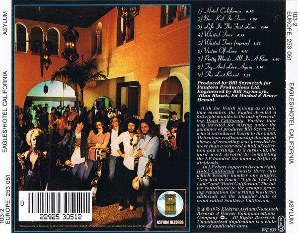 Eagles - Hotel California (1984 Gold CD) VG+