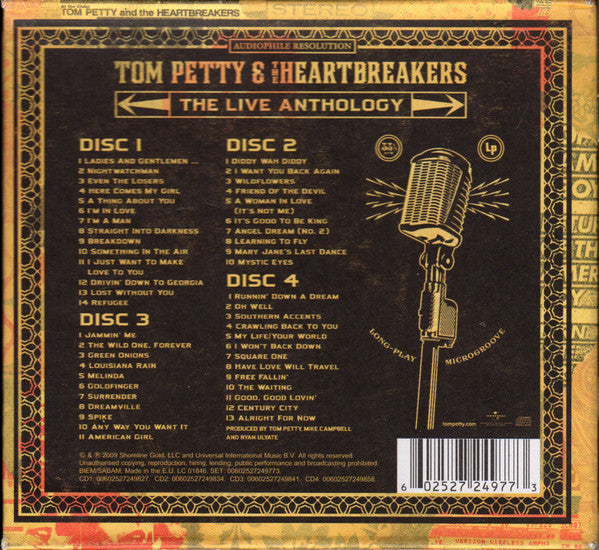 Tom Petty & the Heartbreakers - The Live Anthology (4 CD Box Set 2009) Mint