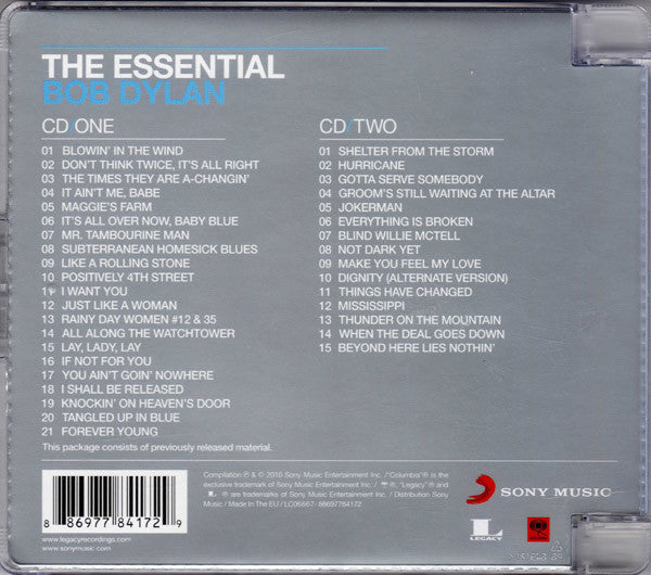 Bob Dylan - The Essential Bob Dylan (2010 DCD) Mint
